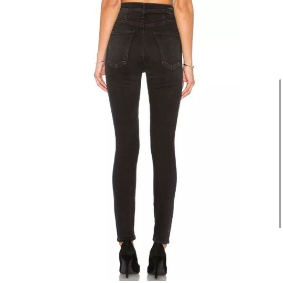 Citizens Of Humanity Chrissy High Rise Dark Grey Skinny Jeans, Size 31 - Picture 3 of 11